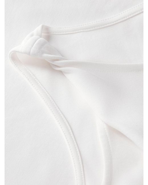 Tommy Hilfiger White Twist Boat Neck Sleeveless Top