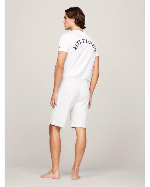 Tommy Hilfiger White Th Original Logo Lounge Shorts for men