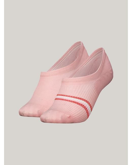 Tommy Hilfiger Pink 2-pack Multicolour Stripe Footie Socks