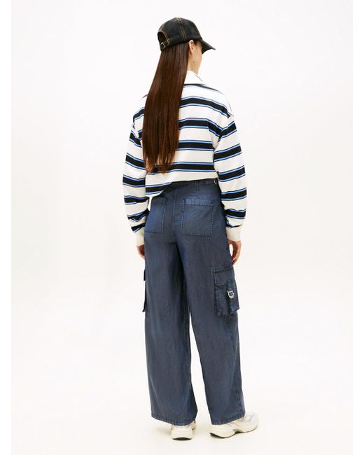 Pantaloni Cargo Larghi di Tommy Hilfiger in Blue