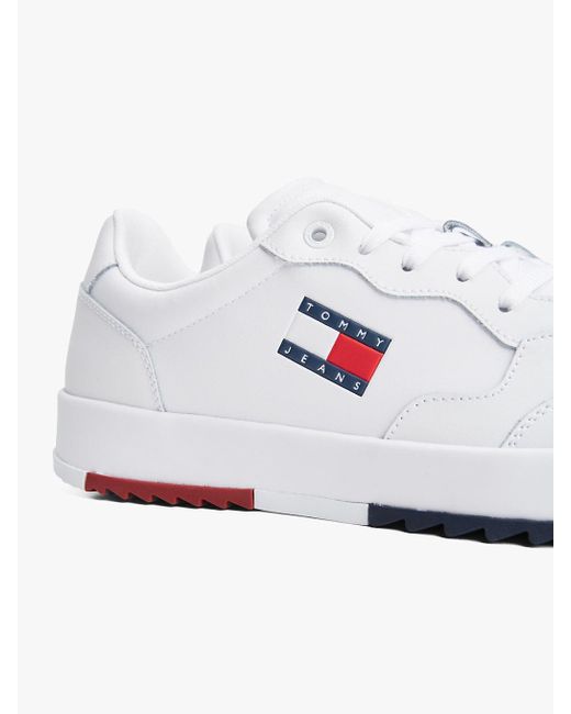 Baskets Semi-Crantées Rétro Tommy Hilfiger pour homme en coloris White