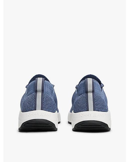 Tommy Hilfiger Strick-Sneaker Mit Mono-Sock-Design in Blue für Herren