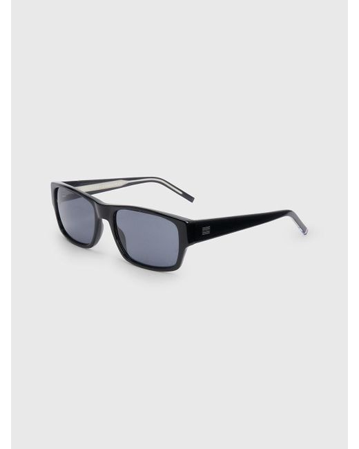 Tommy Hilfiger Tonal Flag Rectangular Sunglasses in Blue for Men | Lyst UK