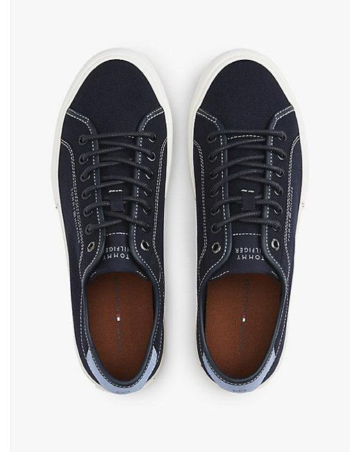 Tommy Hilfiger Canvas-Sneaker Mit Branding in Blue für Herren