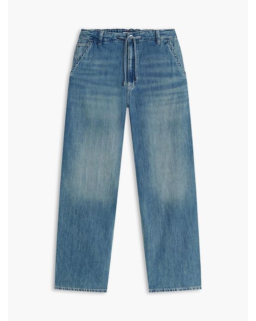 Tommy Hilfiger Blue Theo Faded Loose Jeans With Linen for men