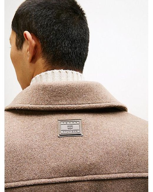 Tommy Hilfiger Utility Shirtjack Van Wolmix in het Brown voor heren