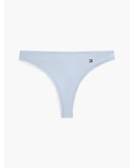 Tommy Hilfiger Blue Essential Flag Embroidery Microfibre Thong