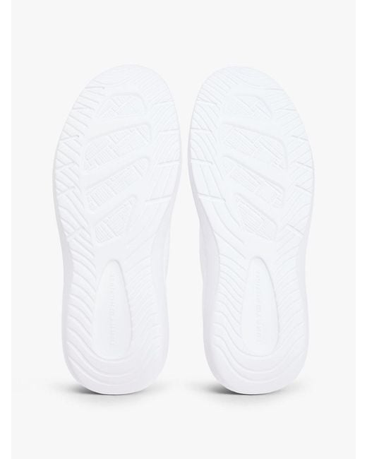 Tommy Hilfiger White Knit Lightweight Mono-Sock Slip-On Trainers