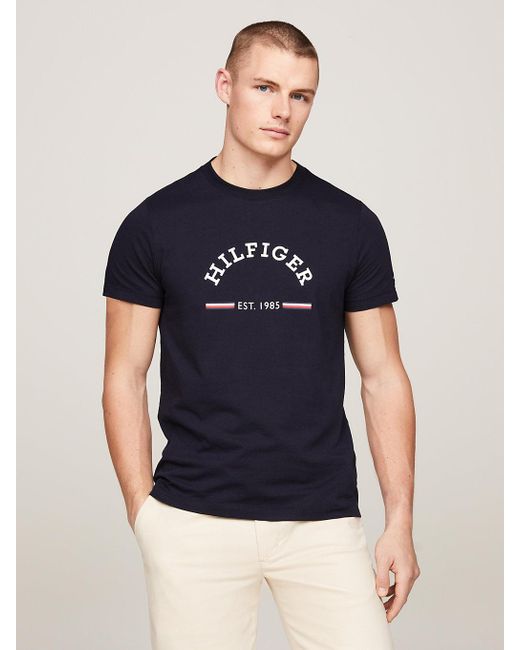 Tommy Hilfiger Blue Logo Slim Fit T-shirt for men