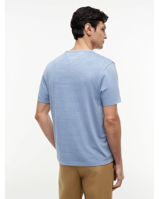 Tommy Hilfiger Blue Patch Pocket Washed T-Shirt for men