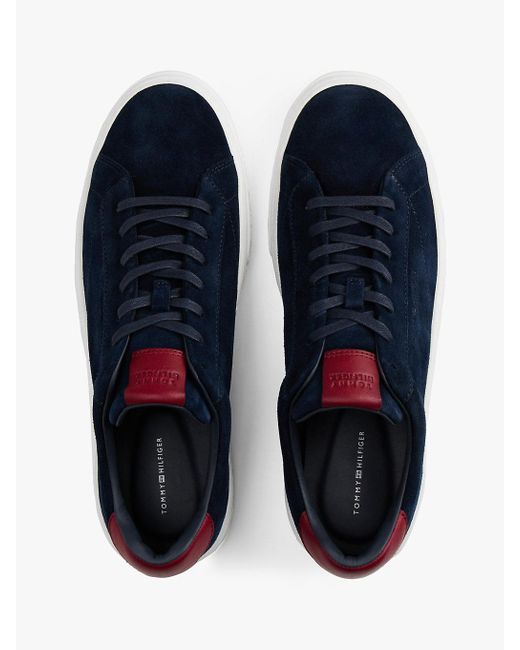 Baskets En Daim À Semelle Cuvette Tommy Hilfiger pour homme en coloris Blue