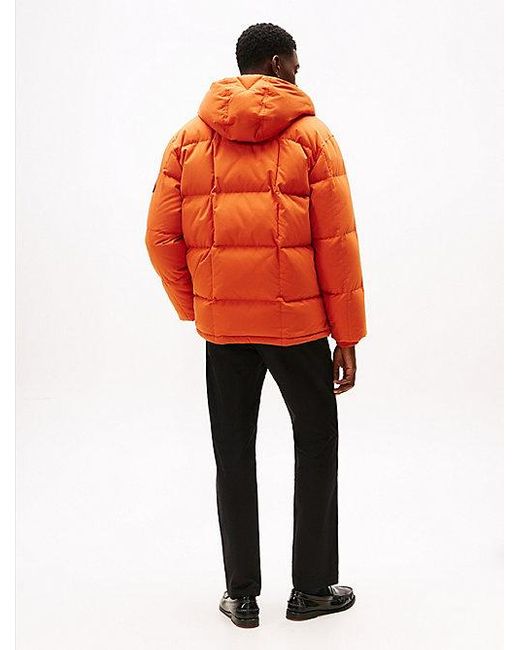 Tommy Hilfiger Waterafstotende Parka Met Dons En Vierkanten in het Orange voor heren