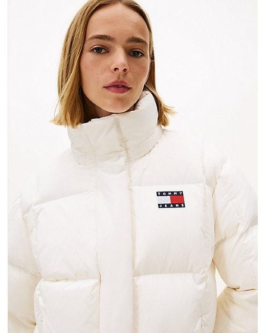 Tommy Hilfiger Alaska Pufferjack Met Donsvulling En Capuchon in het White