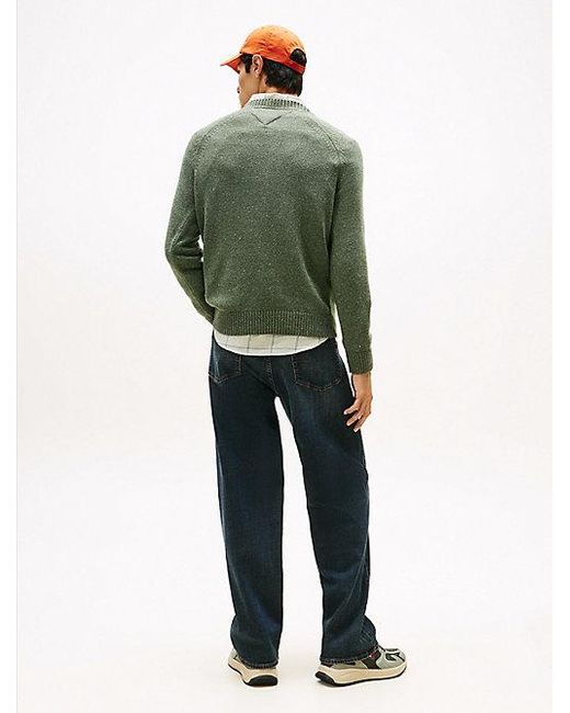 Tommy Hilfiger Slim Trui Met Raglanmouwen En Lineair Logo in het Green voor heren