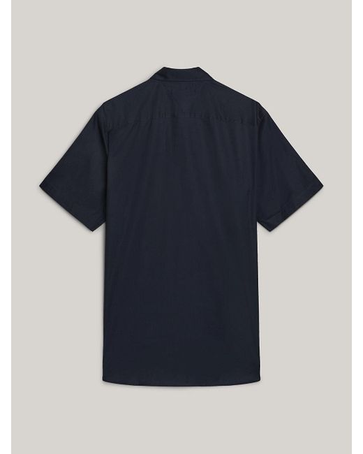 Tommy Hilfiger Blue Adaptive Th Flex Poplin Regular Short Sleeve Shirt for men