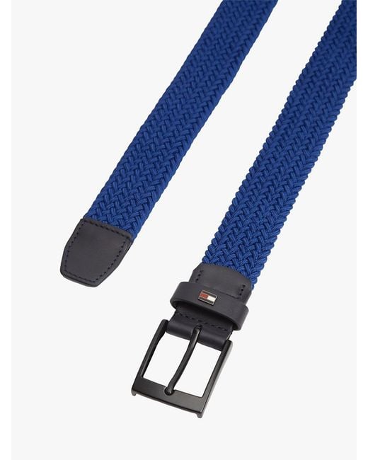 Cintura Elastica Con Fibbia Quadrata di Tommy Hilfiger in Blue da Uomo