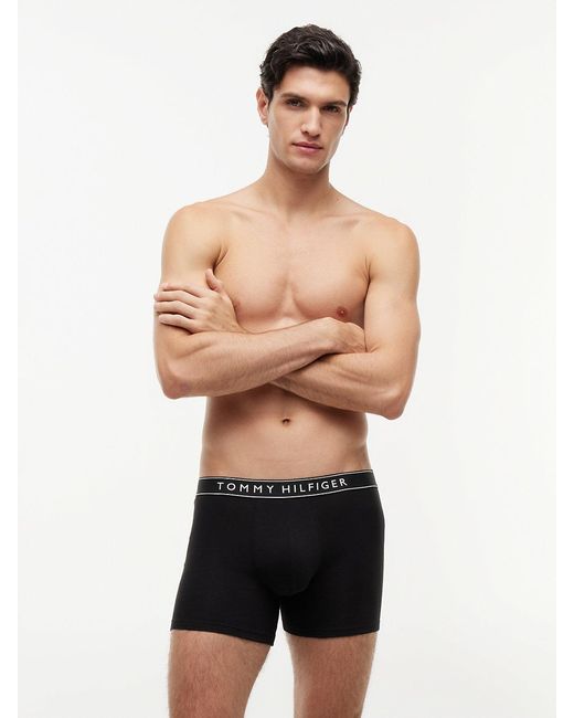Tommy Hilfiger Black 3-Pack Essential Logo Boxer Briefs for men