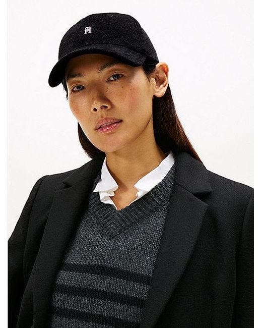 Gorra De Béisbol Con Monograma Th Tommy Hilfiger de color Black