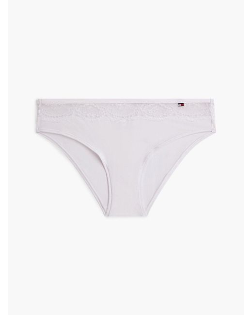 Tommy Hilfiger White Lace Trim Microfibre Briefs