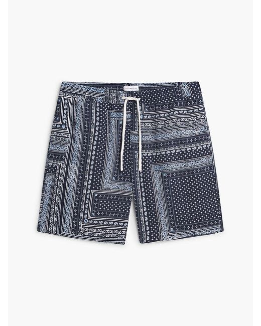 Tommy Hilfiger Blue Dover Bandana Print Regular Fit Shorts for men