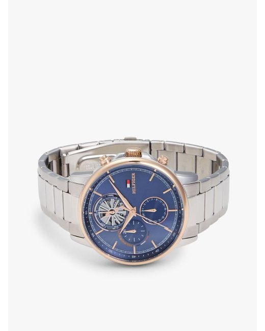 Orologio Cronografo Bicolore Con Quadrante Blu di Tommy Hilfiger in Blue da Uomo