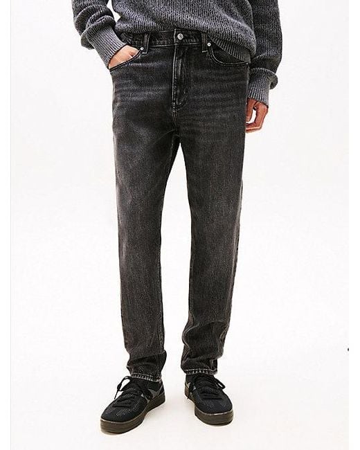 Vaqueros Isaac De Corte Amplio Y Pernera Cónica Con Efecto Desteñido Tommy Hilfiger de hombre de color Multicolor