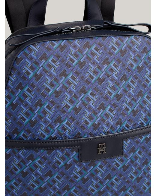 Tommy Hilfiger Blue Th Monogram Dome Backpack for men