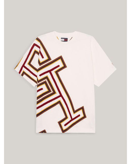 Tommy Hilfiger Natural Tommy X Pendleton Valley Stripe Th Monogram Boxy T-shirt for men