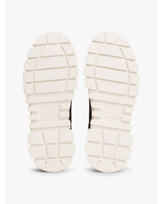 Tommy Hilfiger White Logo Tab Platform Cleat Trainers