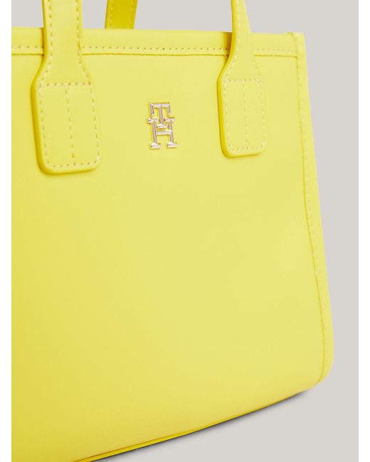 Tommy Hilfiger Yellow Th City Monogram Small Tote