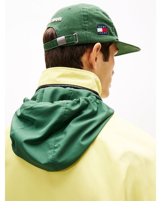 Tommy Hilfiger Gray Water Repellent Colour-blocked Oversized Windbreaker for men