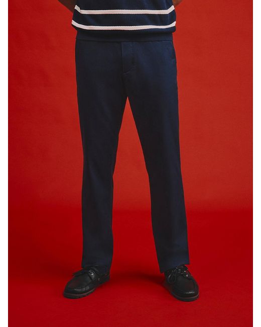 Tommy Hilfiger Red Dover Elasticated Regular Twill Chinos for men