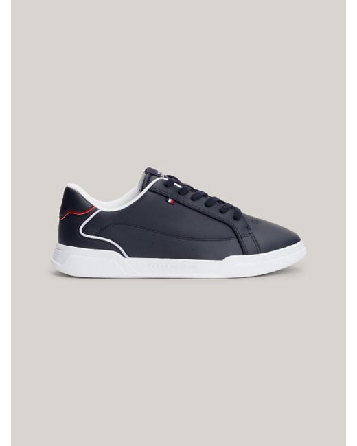 Tommy Hilfiger Blue Contrast Piping Cupsole Trainers for men
