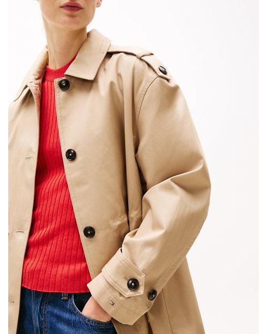 Tommy Hilfiger Blue Hooded Cuff Strap Parka
