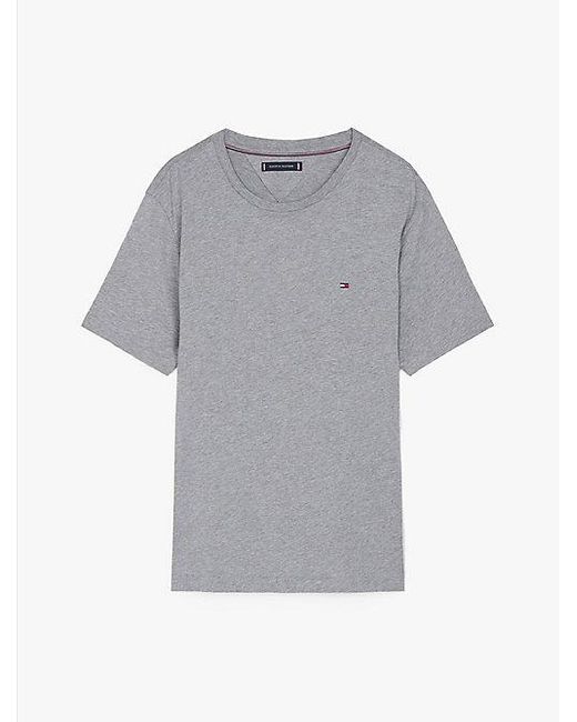 Tommy Hilfiger Gemêleerd T-shirt Met Ronde Hals in het Gray voor heren