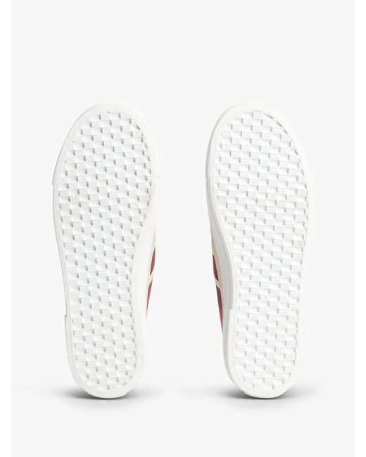 Tommy Hilfiger Multicolor Contrast Piping Canvas Platform Trainers