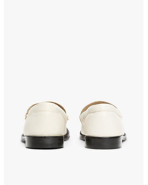 Tommy Hilfiger White Loafer Aus Leder Mit Horsebit-Highlight