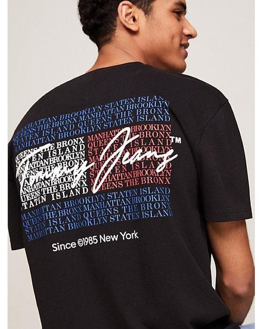 Camiseta con logo de Tommy Tommy Hilfiger de hombre de color Black