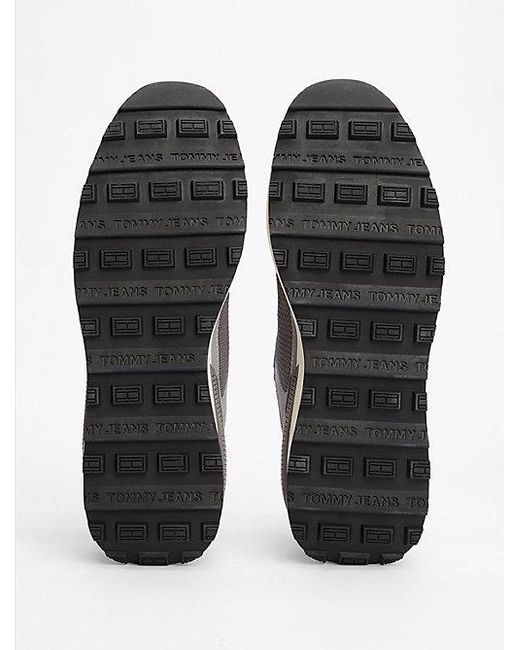 Tommy Hilfiger Getextureerde Suède Sneaker Met Profielzool in het White voor heren