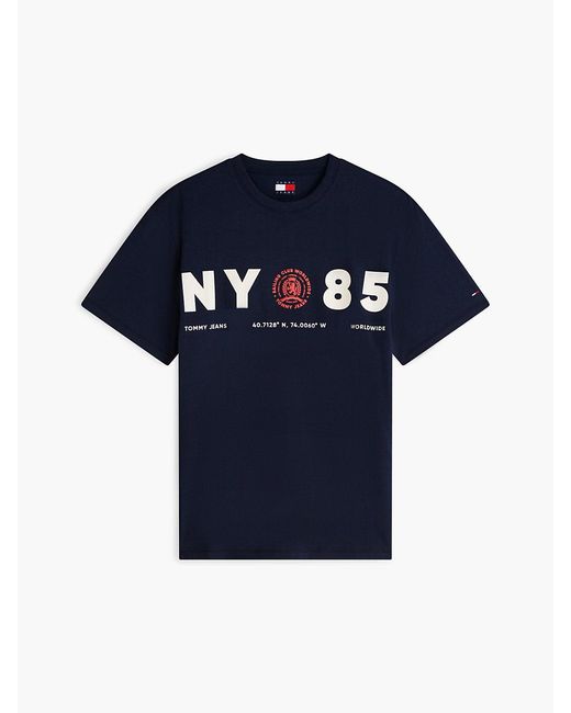 Tommy Hilfiger Blue Back Logo Relaxed Jersey T-Shirt for men