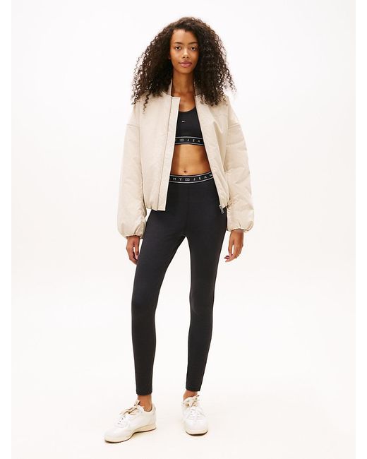 Tommy Hilfiger Natural Logo Tape Slim Full Length Leggings