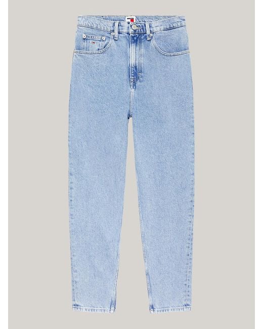 Tommy Hilfiger Blue Ultra High Rise Tapered Mom Jeans
