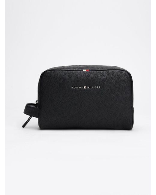 Tommy Hilfiger Black Essential Washbag for men