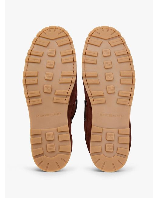 Tommy Hilfiger Brown Suede Cleat Lightweight Boat Shoes for men