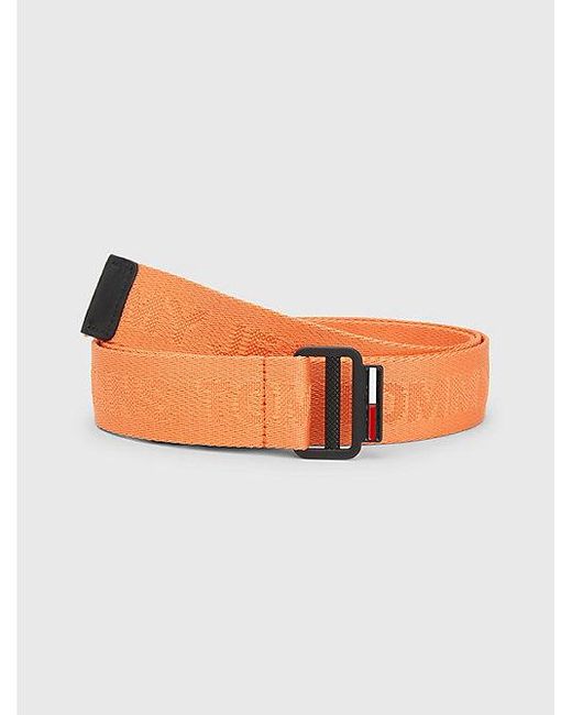Cinturón Baxter textil con inscripción Tommy Hilfiger de hombre de color  Naranja | Lyst
