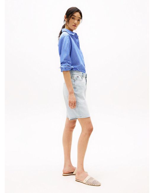Bermuda Décontracté En Denim Tommy Hilfiger en coloris Blue