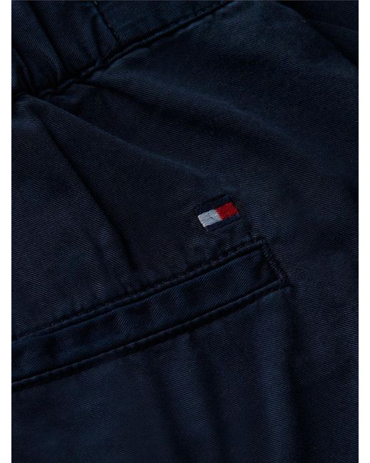 Tommy Hilfiger Blue Washed Flared Chino Shorts