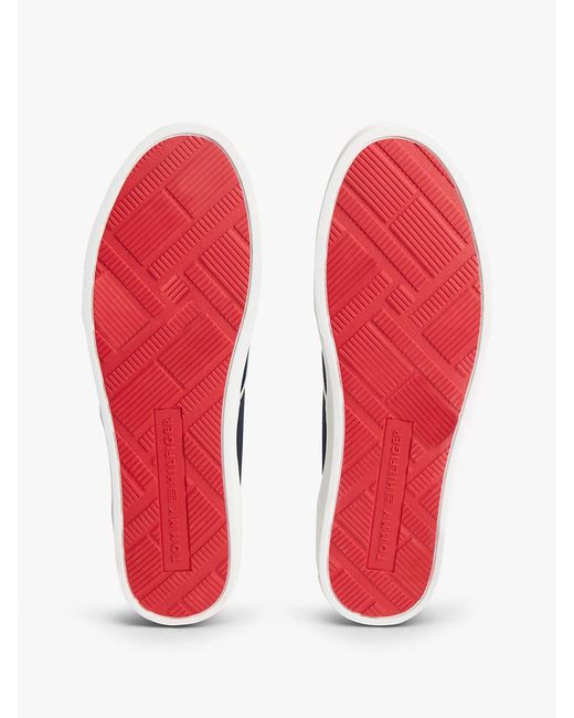 Tommy Hilfiger Blue Canvas Cupsole Trainers for men