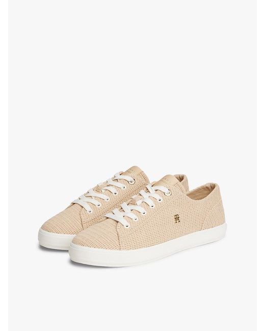 Tommy Hilfiger Natural Th Monogram Textured Trainers