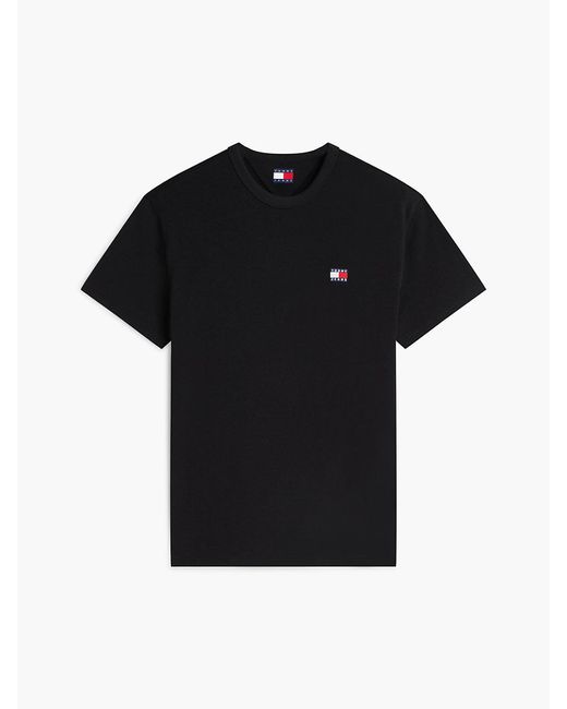 Tommy Hilfiger Black Short Sleeve Solid Cotton Graphic T-shirts for men